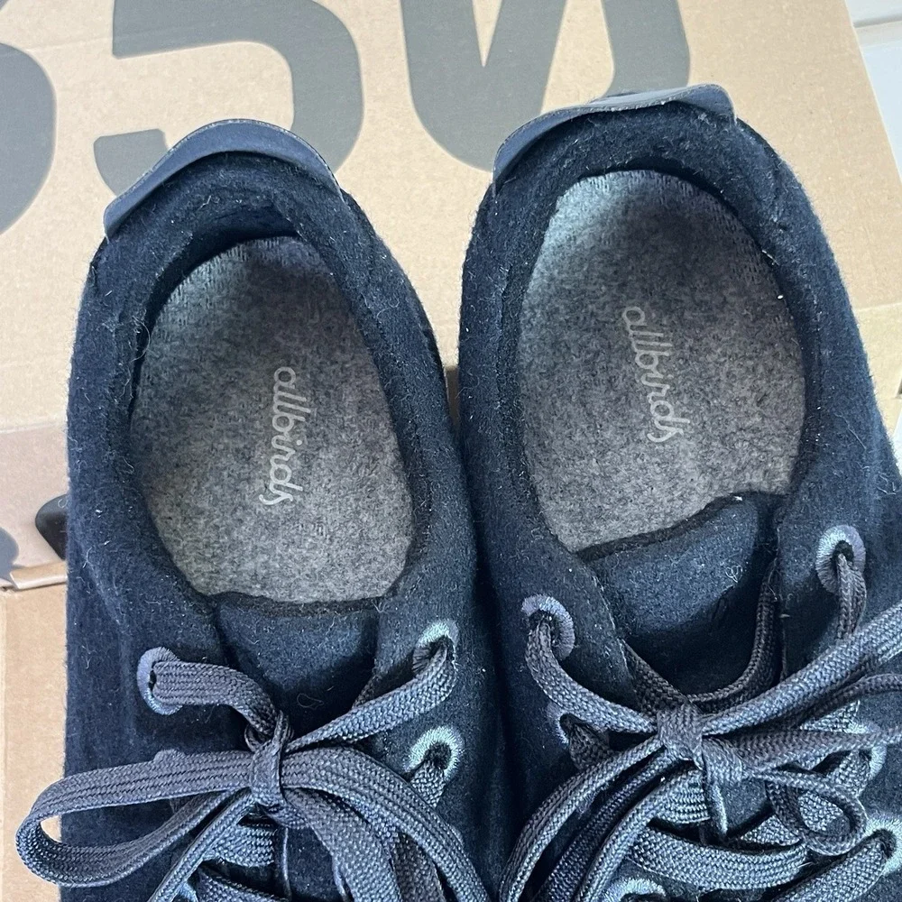 Allbirds Wool‎ Piper WP Women Size 10 Black Lace Up Shoes Sneakers GUC